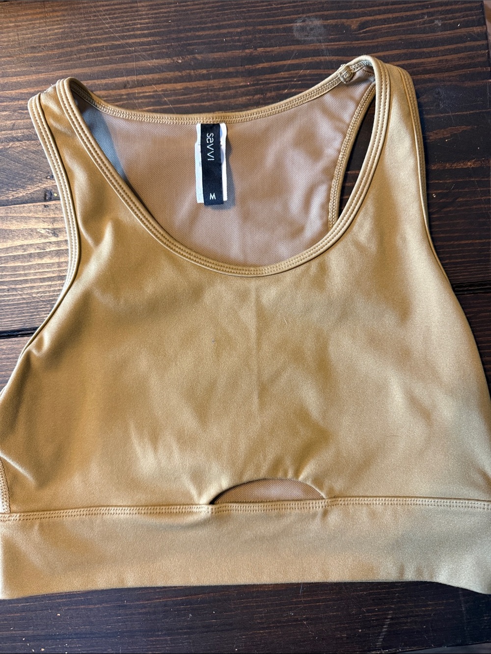 Savvy Women's Mustard Racerback Sports Bra